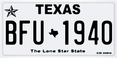 TX license plate BFU1940