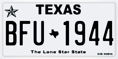 TX license plate BFU1944