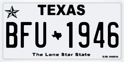 TX license plate BFU1946