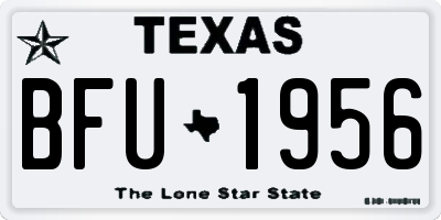 TX license plate BFU1956