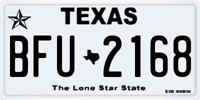TX license plate BFU2168