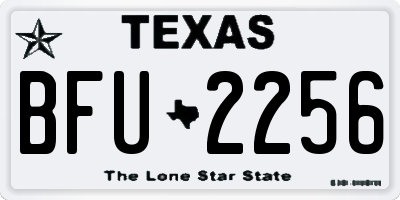TX license plate BFU2256