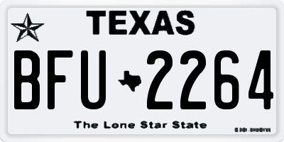 TX license plate BFU2264