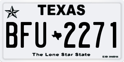 TX license plate BFU2271