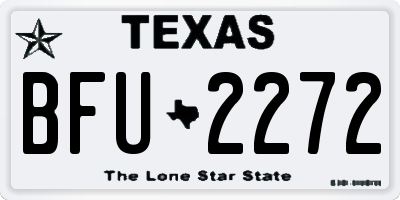 TX license plate BFU2272