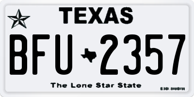 TX license plate BFU2357