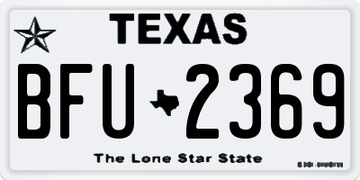 TX license plate BFU2369