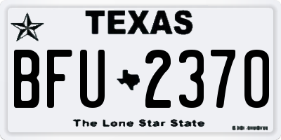 TX license plate BFU2370