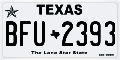 TX license plate BFU2393