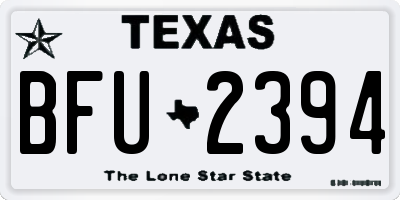 TX license plate BFU2394