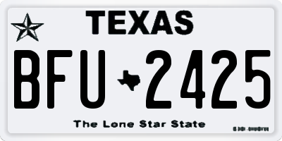 TX license plate BFU2425