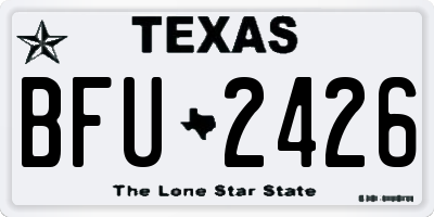 TX license plate BFU2426