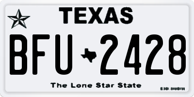 TX license plate BFU2428