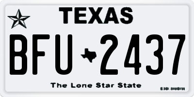 TX license plate BFU2437