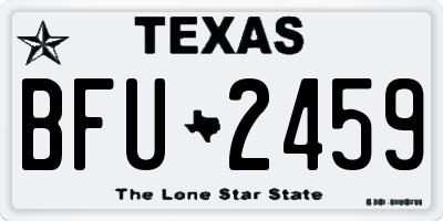 TX license plate BFU2459