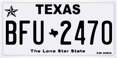 TX license plate BFU2470