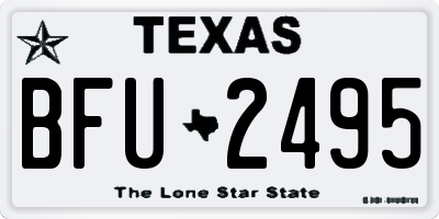TX license plate BFU2495
