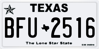 TX license plate BFU2516