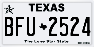 TX license plate BFU2524