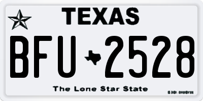TX license plate BFU2528