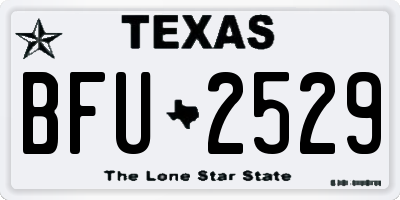 TX license plate BFU2529