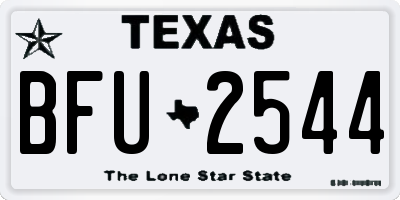 TX license plate BFU2544