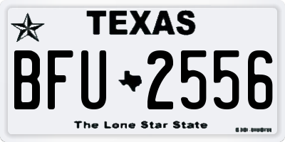 TX license plate BFU2556