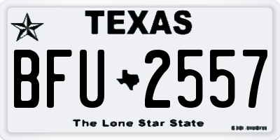 TX license plate BFU2557
