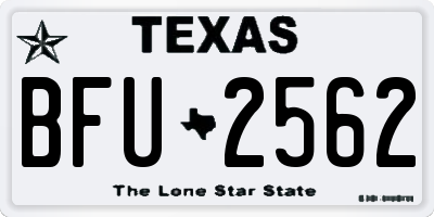 TX license plate BFU2562