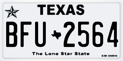 TX license plate BFU2564
