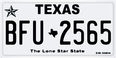 TX license plate BFU2565