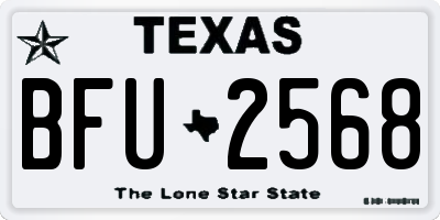 TX license plate BFU2568