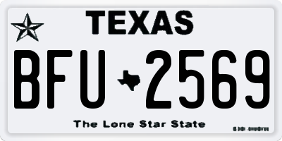 TX license plate BFU2569