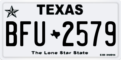 TX license plate BFU2579