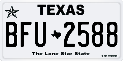 TX license plate BFU2588