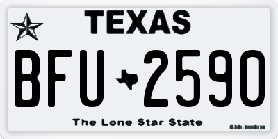 TX license plate BFU2590