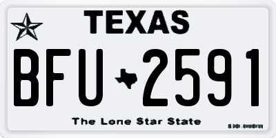 TX license plate BFU2591