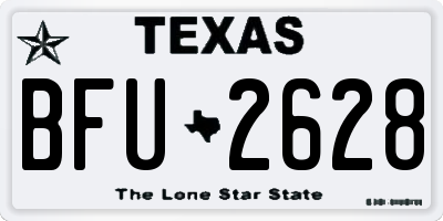 TX license plate BFU2628