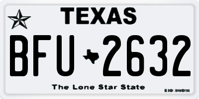TX license plate BFU2632