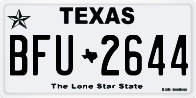 TX license plate BFU2644