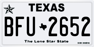 TX license plate BFU2652