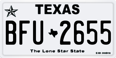 TX license plate BFU2655