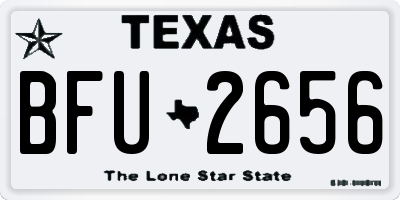 TX license plate BFU2656