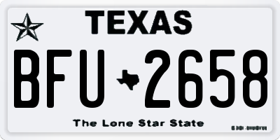 TX license plate BFU2658
