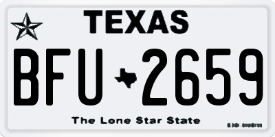 TX license plate BFU2659