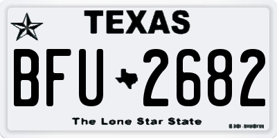 TX license plate BFU2682