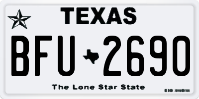 TX license plate BFU2690