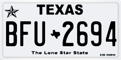 TX license plate BFU2694