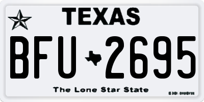 TX license plate BFU2695