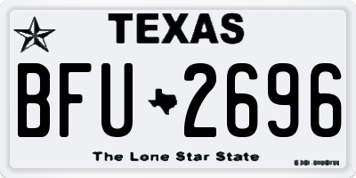 TX license plate BFU2696